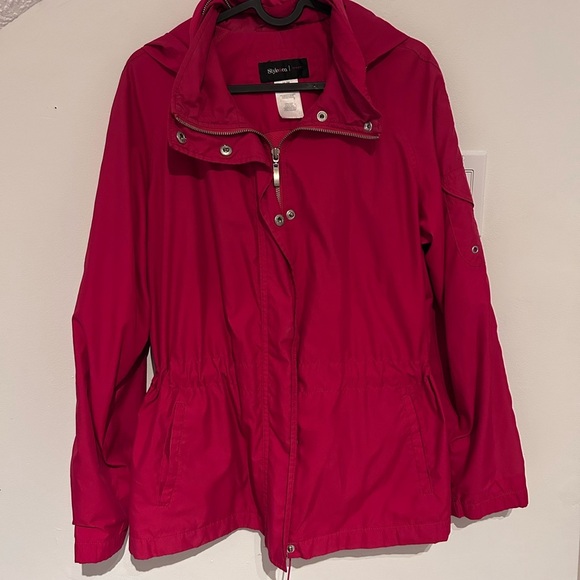 Style & Co. Jackets & Blazers - Style & Co. Women's Vibrant Pink Utility Jacket